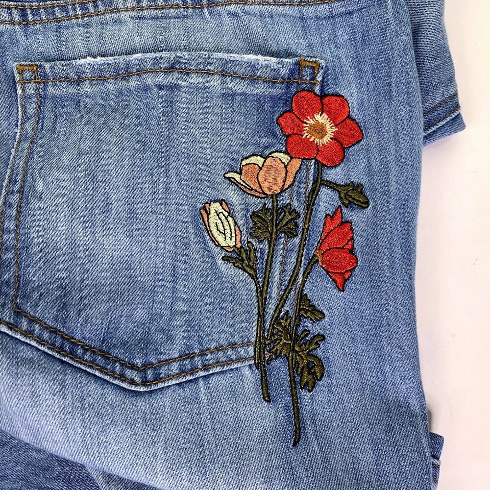 ei8ht dreams Slim Boyfriend Floral Jeans 25 EUC - Picture 8 of 12
